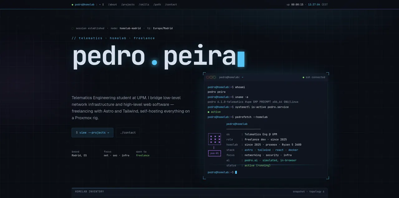 Screenshot of the This Portfolio homepage
